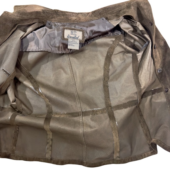 VINTAGE* B.T. LIMITED 100% Leather Button-Down Jacket - Picture 7 of 8